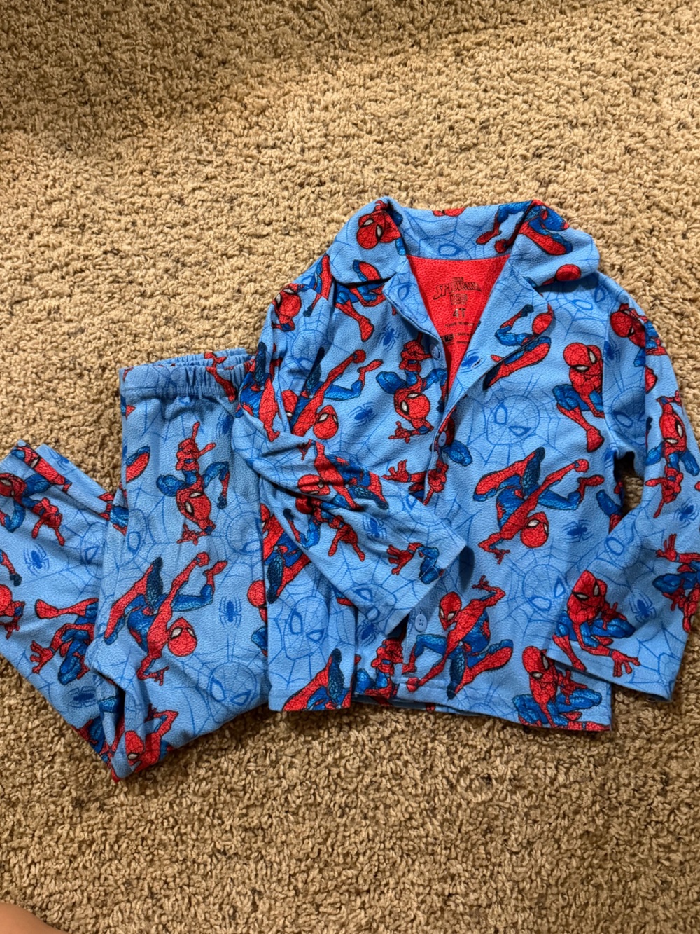 Marvel Spider-Man Blue and Red Kids Pajama Set